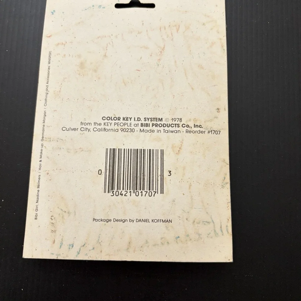 Vintage Bibi Color Key ID System Key Collars & Extra Key Box 1978 Sealed